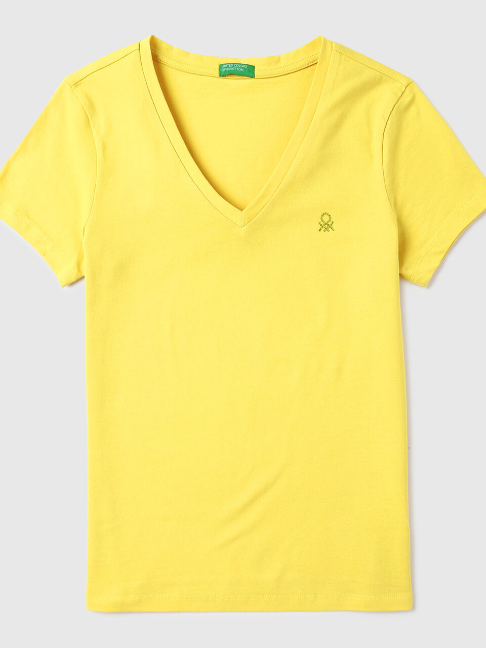 Short Sleeve Solid V-Neck T-Shirt image number 1