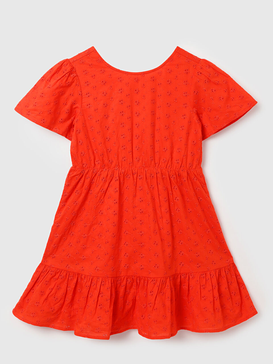SOLID SCHIFFLI DRESS image number 2