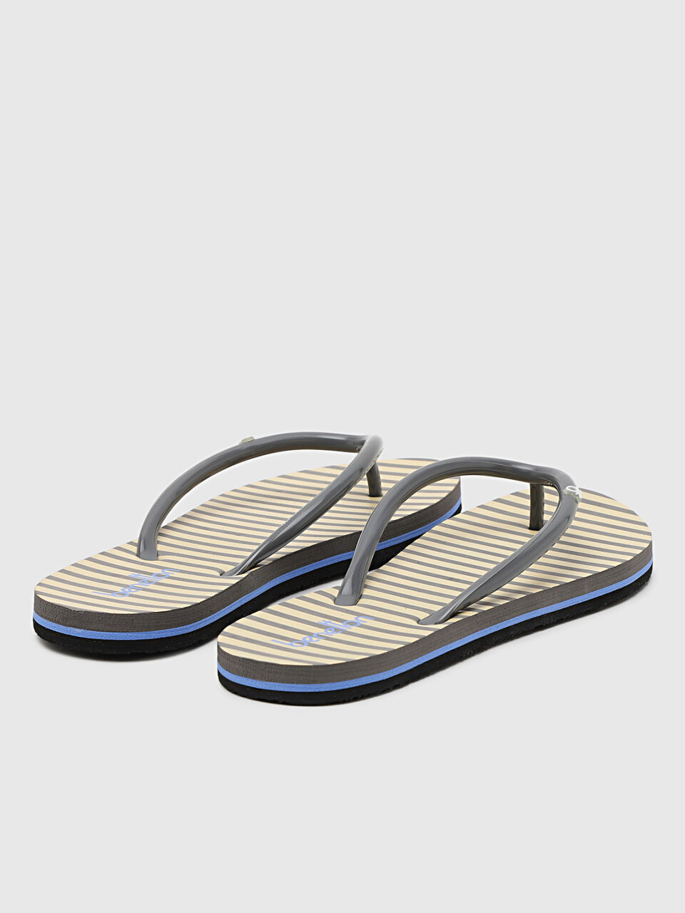 Stripes print flip flops image number 2