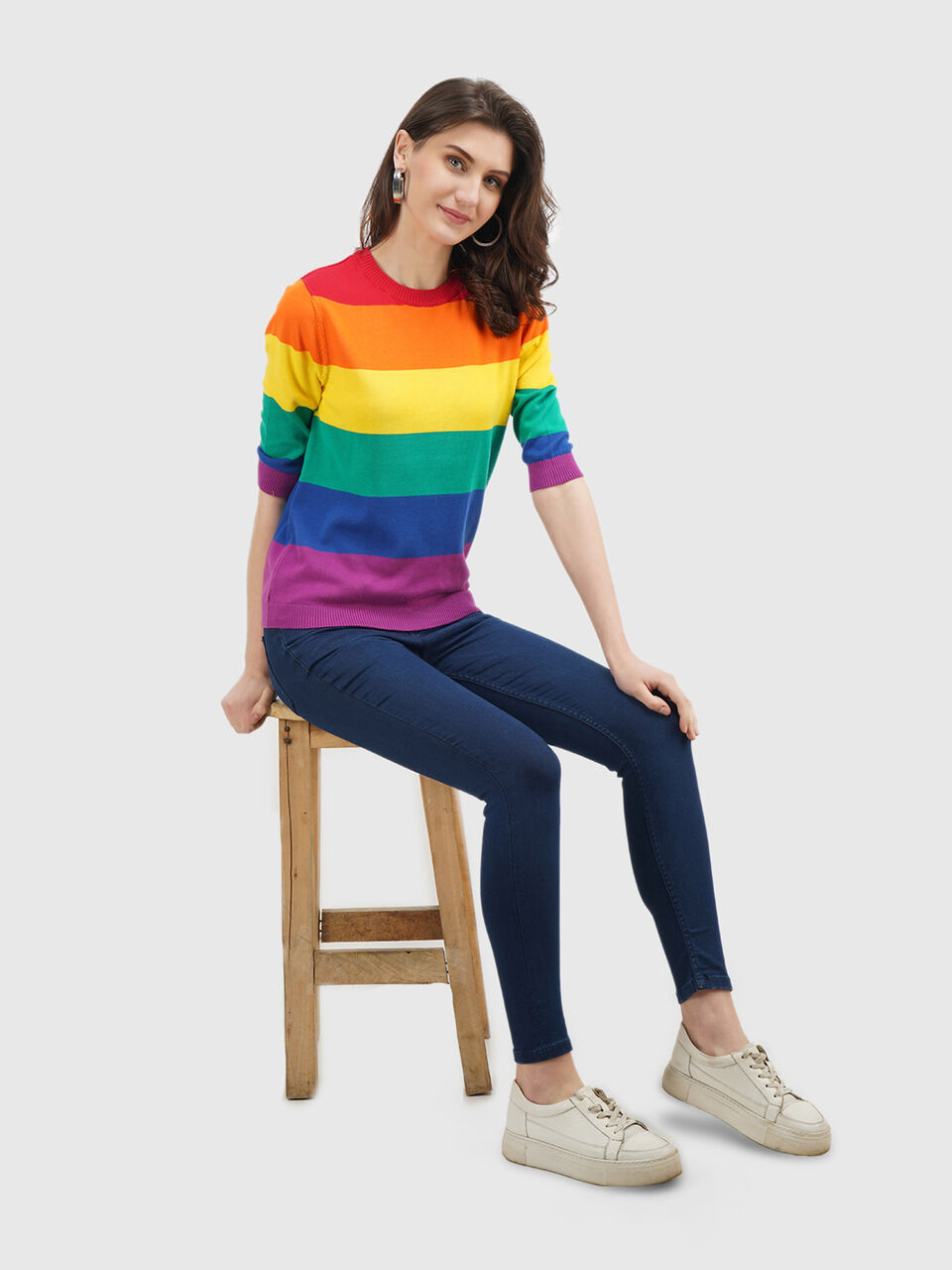 Rainbow Stripe Tricot image number null