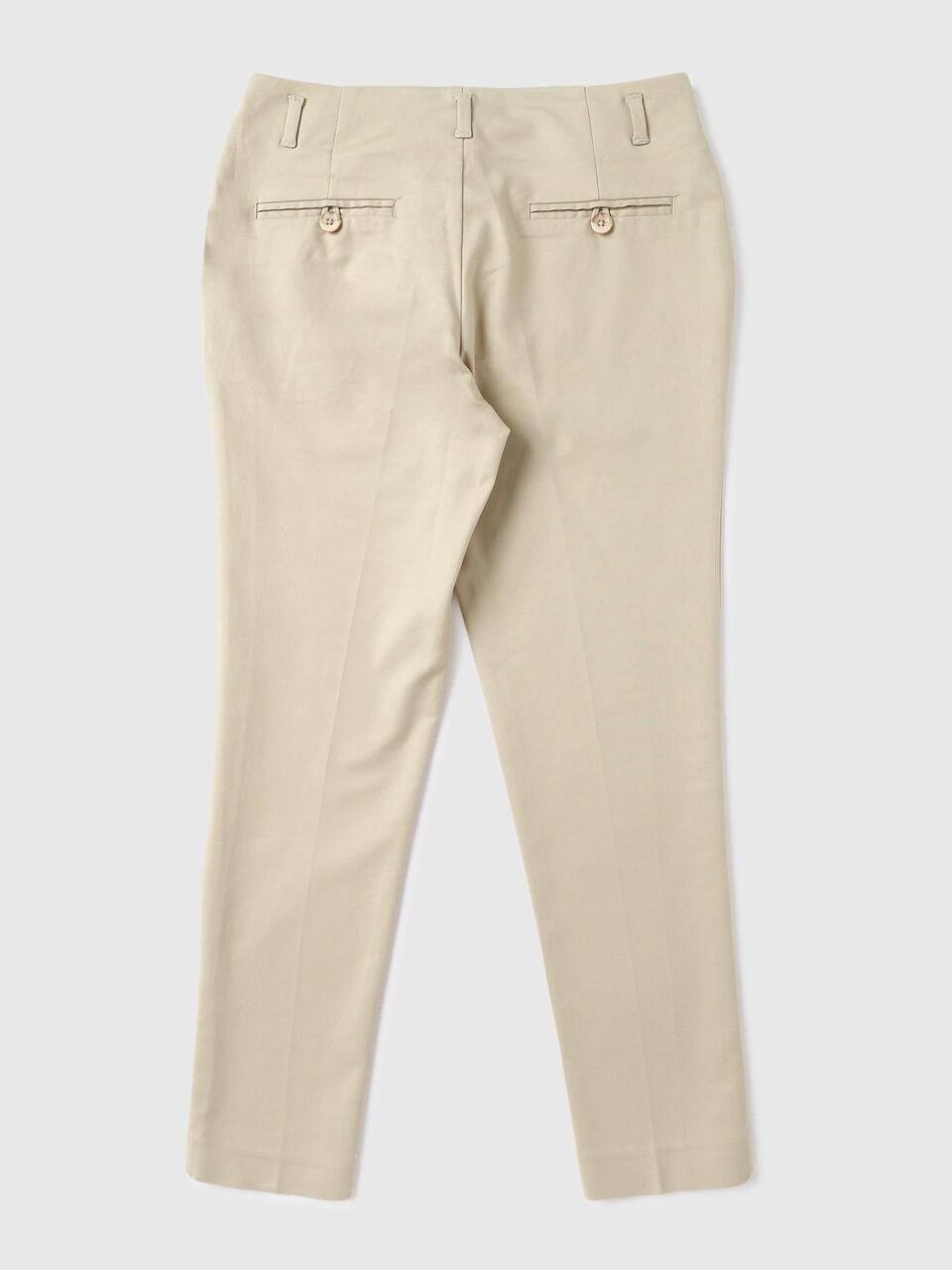 Ankle Length Mid-Rise Belt Trouser Bottom-Solid image number 2