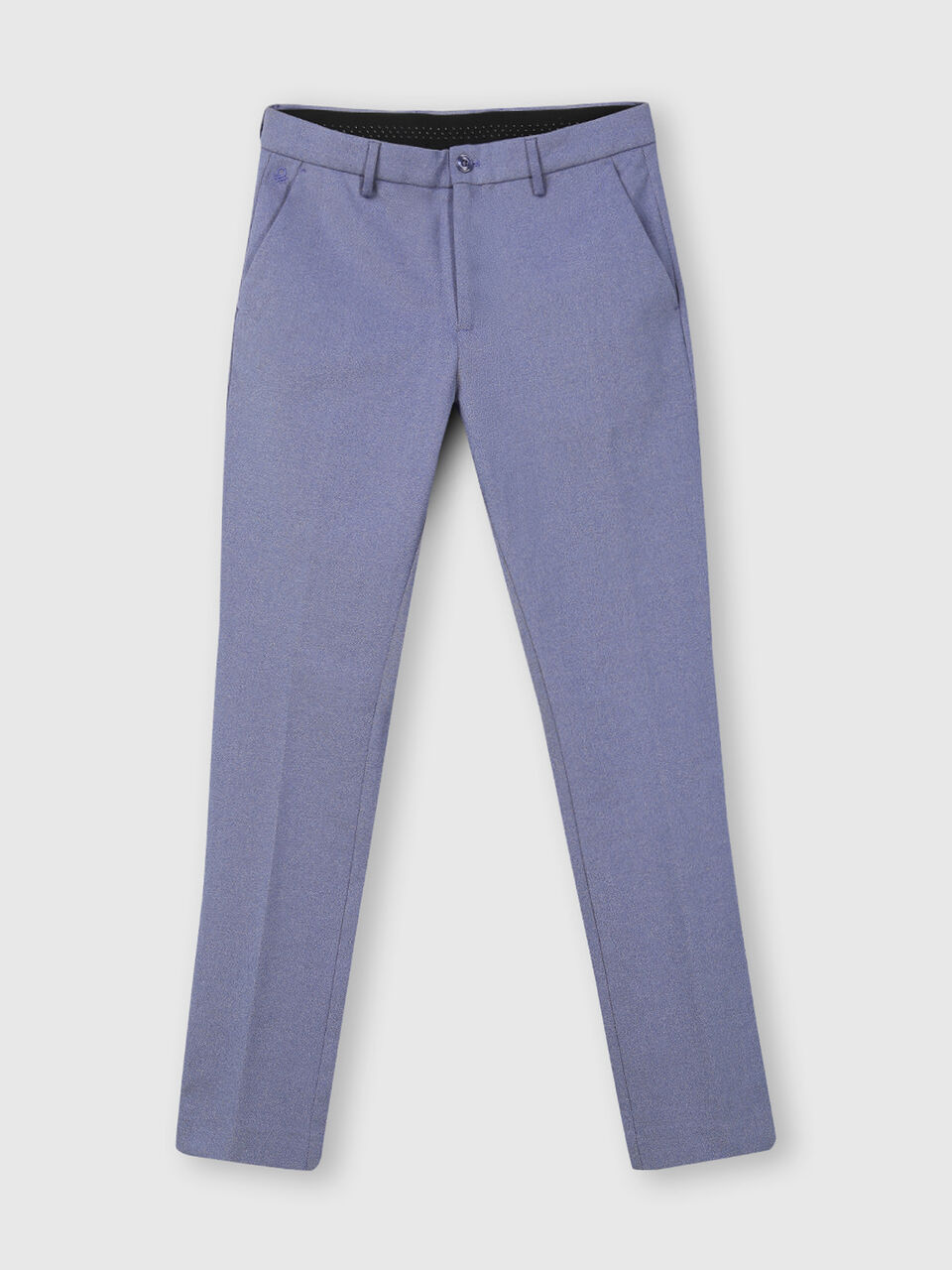 Polyester and Viscose Slim Fit Trousers image number 1