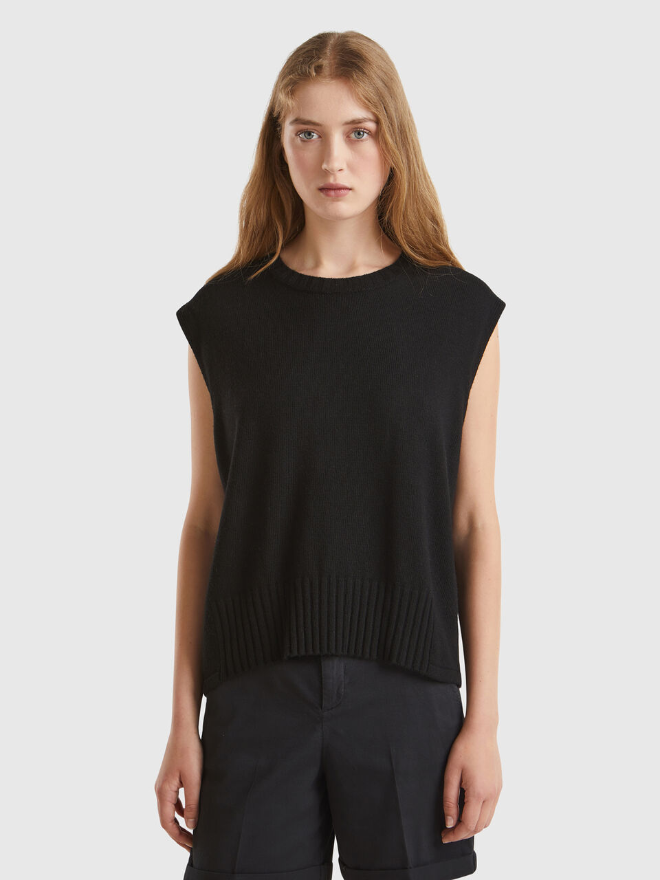 SLEEVELESS SWEATER Women image number null