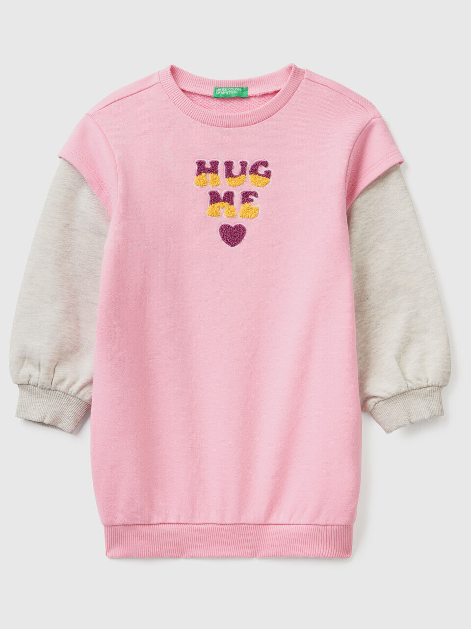 Sweatshirt dress with embroidery