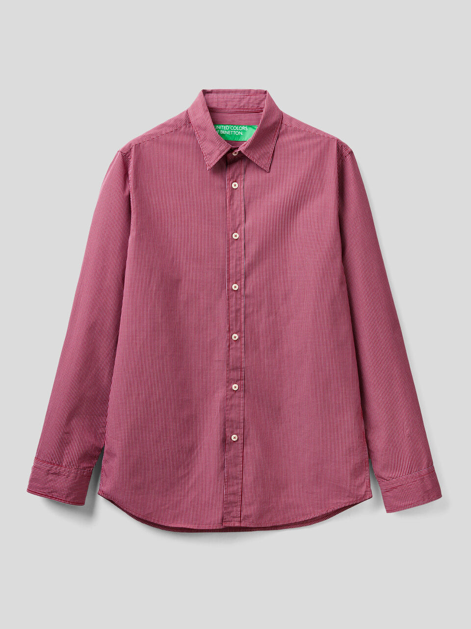 Slim fit shirt in yard dyed cotton image number 1