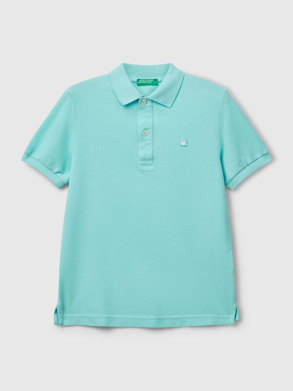 Slim fit polo in pure cotton Junior Boy