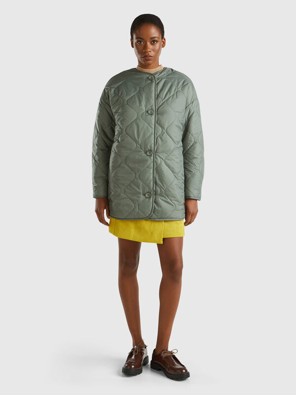 Long bomber jacket in nylon Women