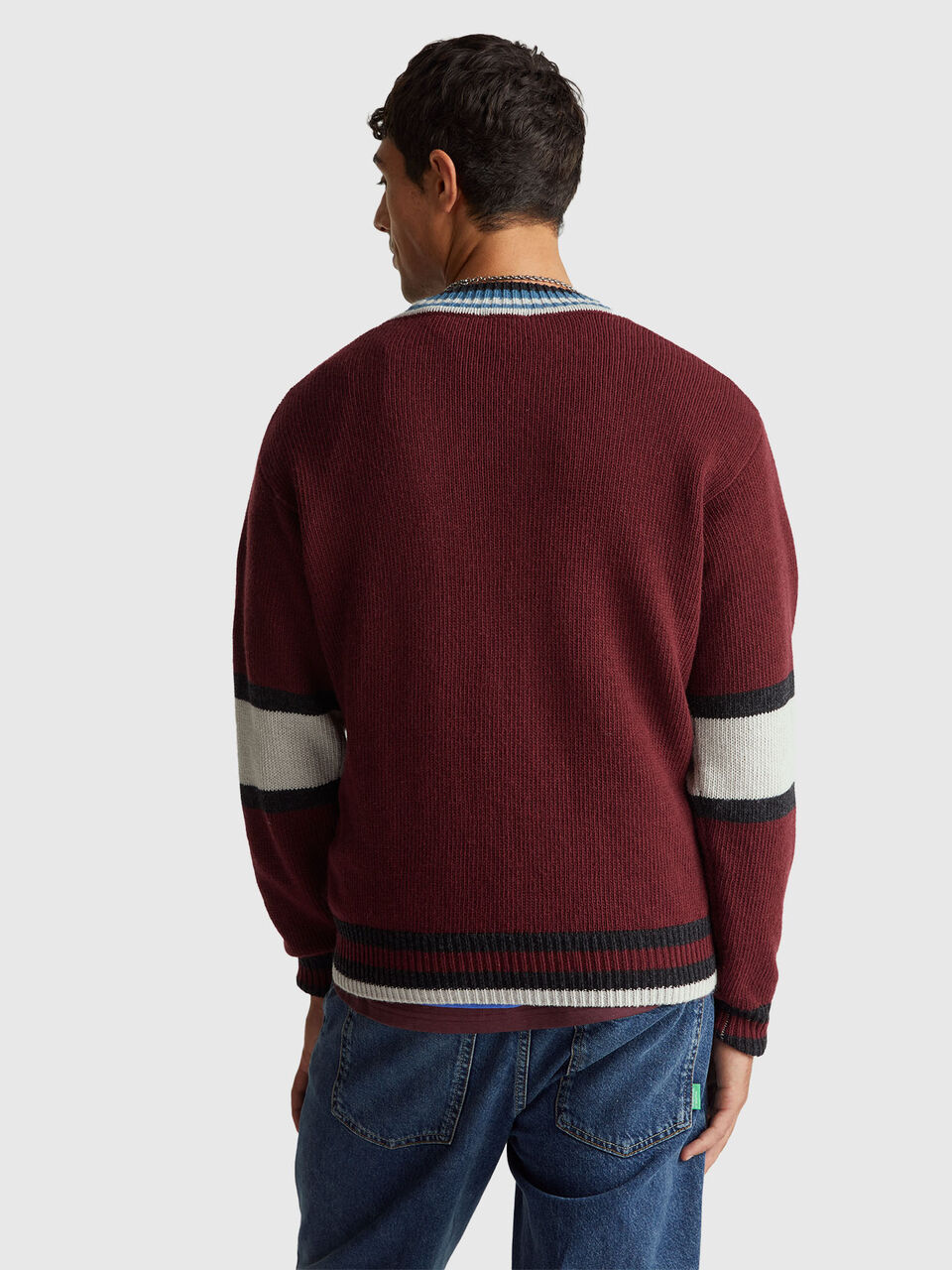 V NECK SWEATER L/S Men image number null