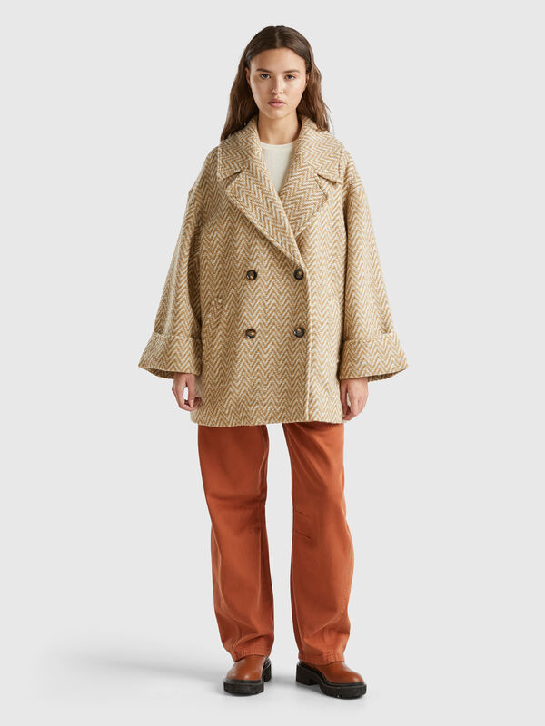 Double-breasted oversized coat Women