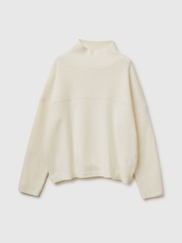 100% wool high neck sweater Women