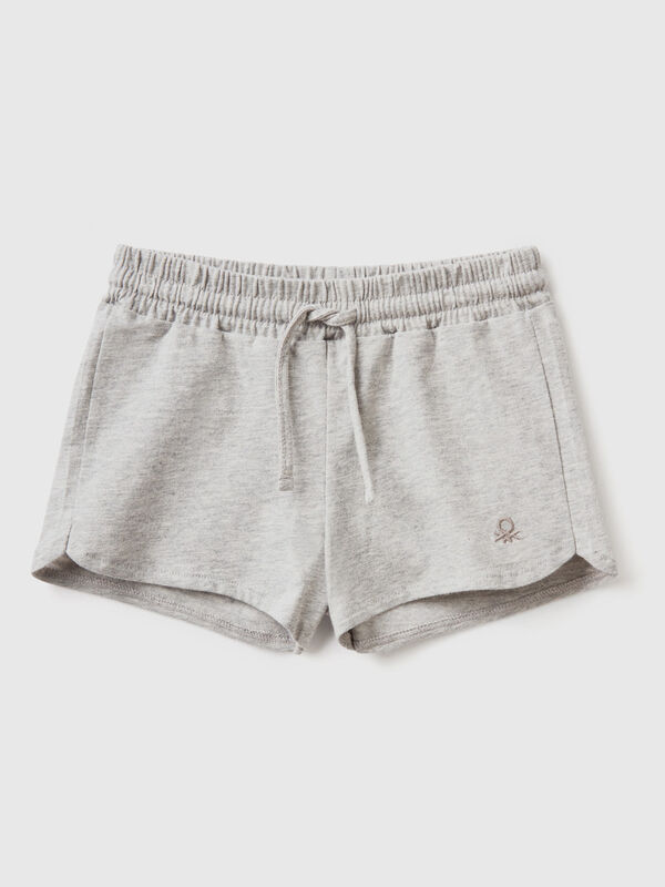 Shorts with drawstring in organic cotton Junior Girl