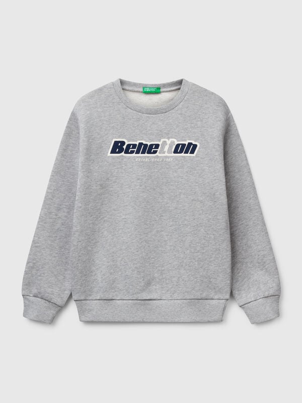 Pure cotton sweatshirt with print Junior Boy