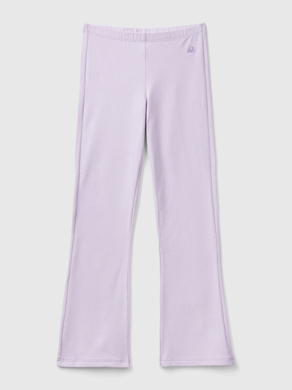 Flared leggings in stretch cotton Junior Girl