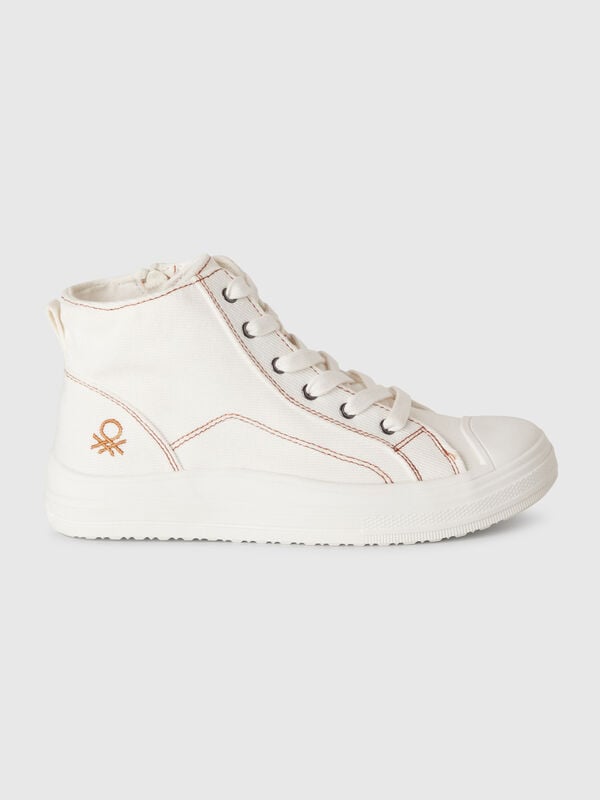 Denim-effect high-top sneakers Junior Boy