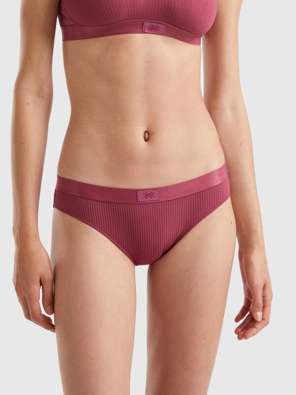 Ribbed low-rise briefs