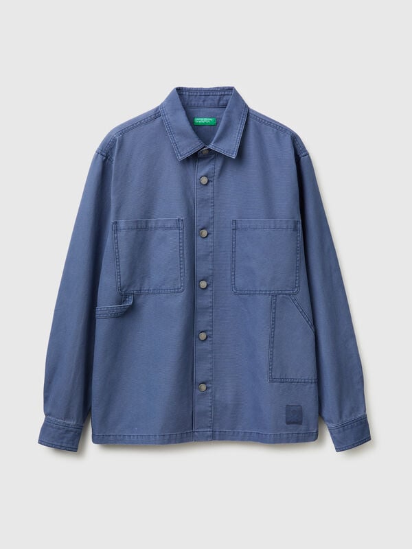 Overshirt in pure cotton Men