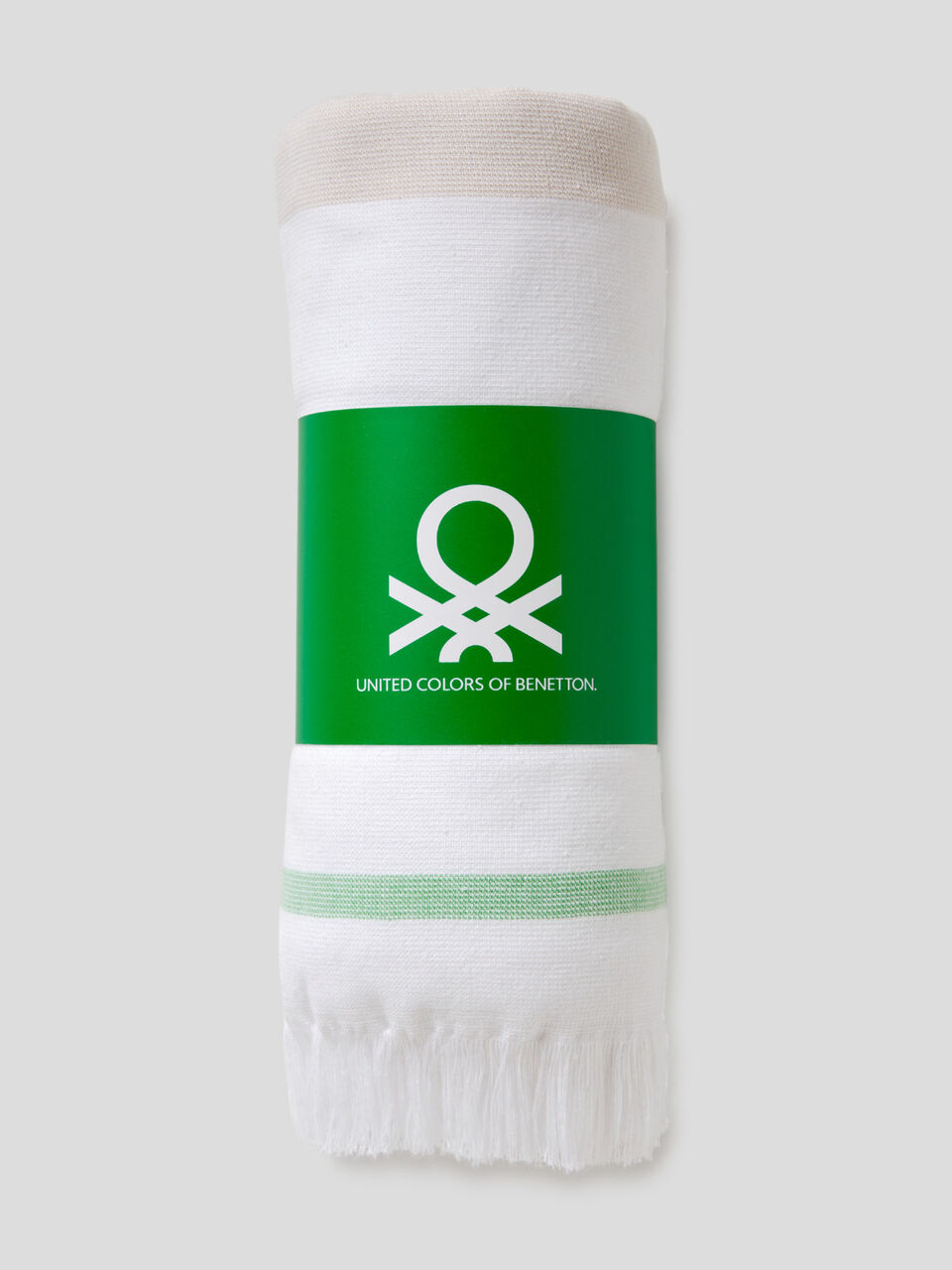 Striped beach towel in 100% cotton image number 1