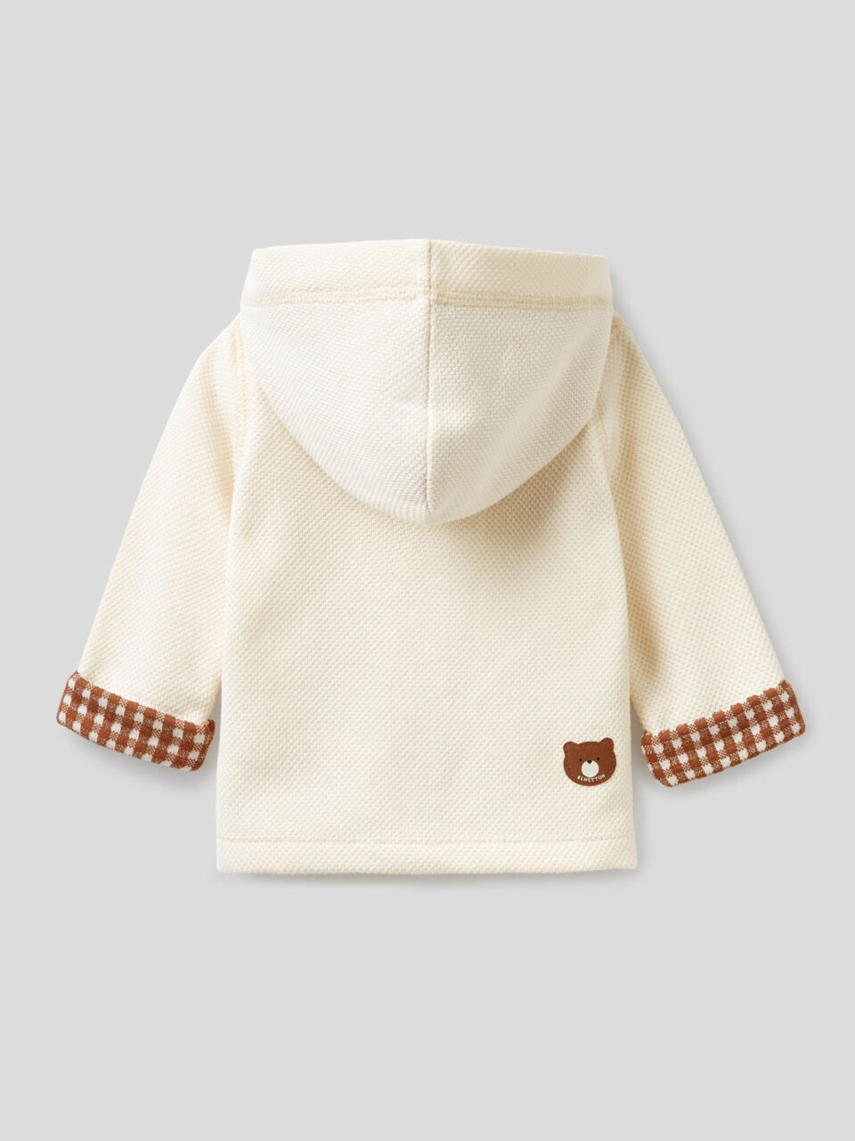 Sweatshirt in pique fabric with hood image number 2