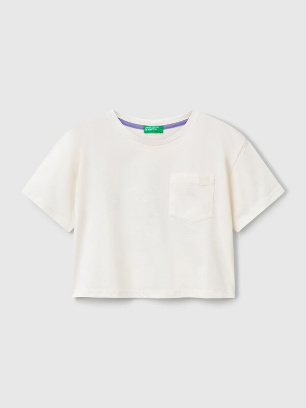 Boxy fit t-shirt with back print Junior Girl