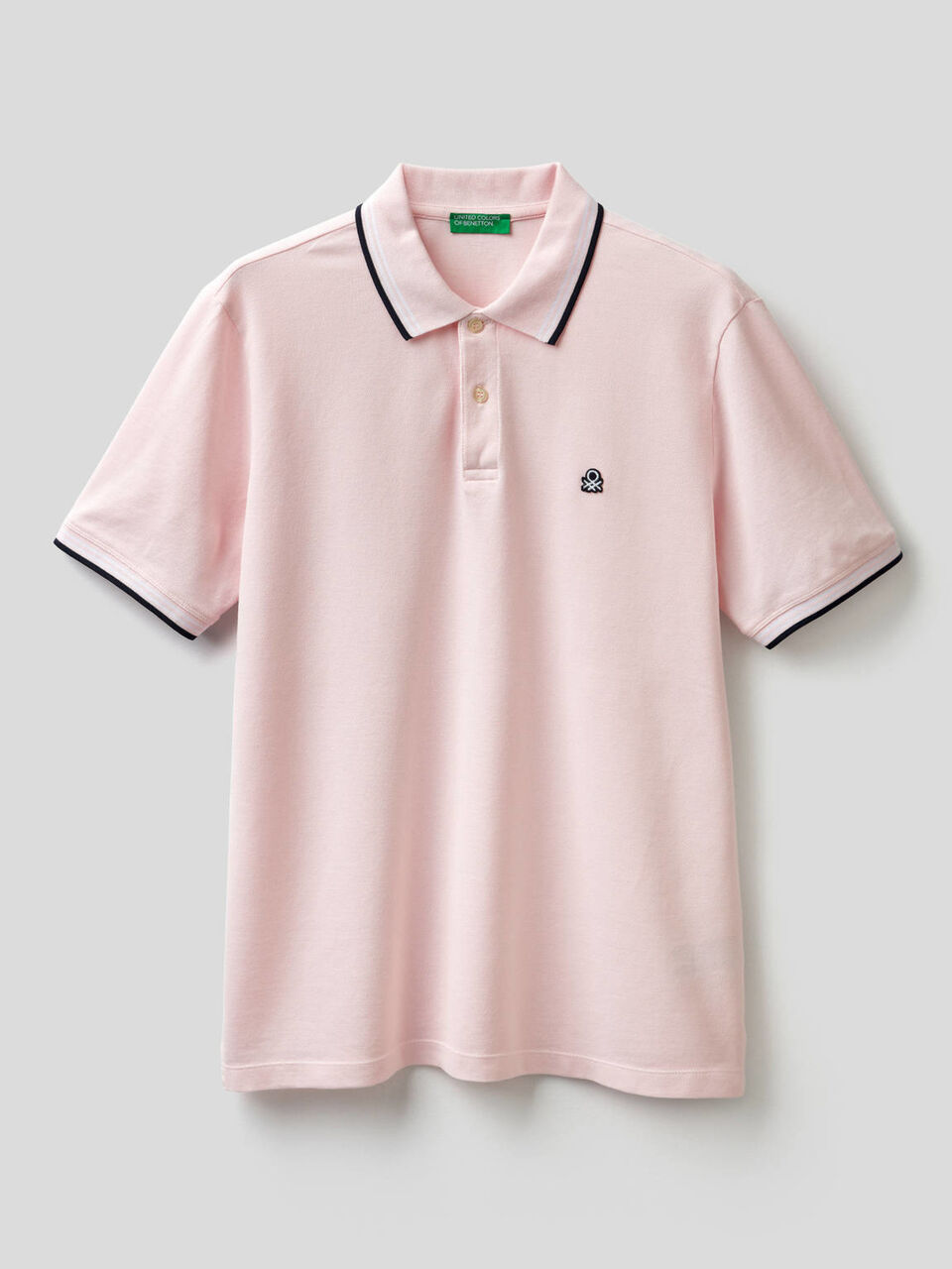 Short sleeve stretch cotton polo image number 1