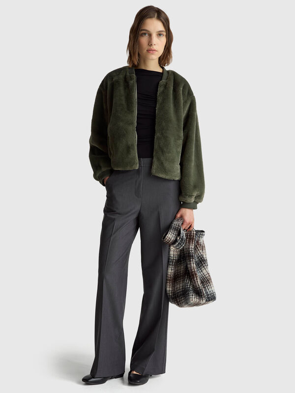 Bomber in faux fur Women