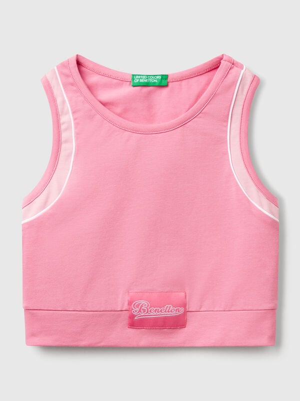 Sporty top with piping Junior Girl