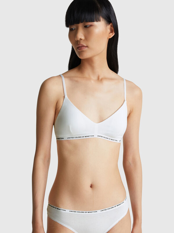 Bra in stretch cotton Women