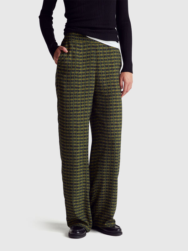 Straight trousers with graphic print Straight trousers with graphic print Women