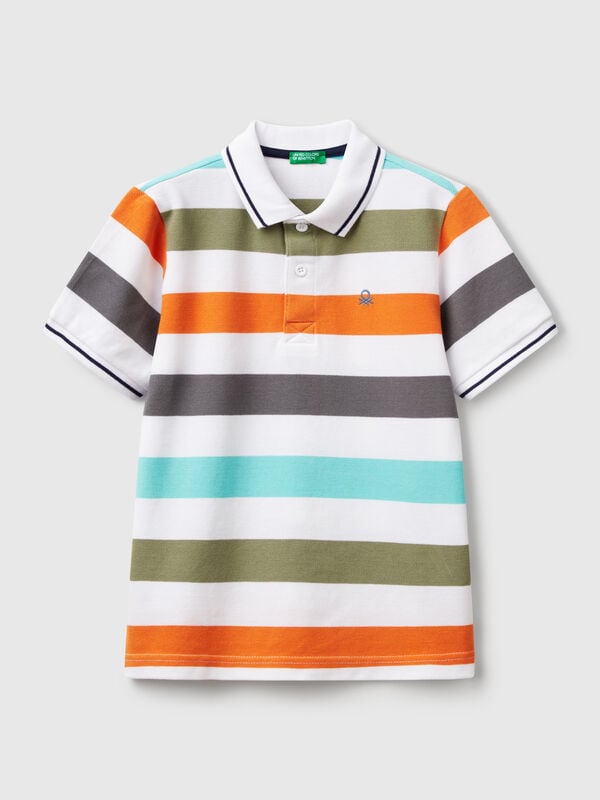 Striped short sleeve polo shirt Junior Boy