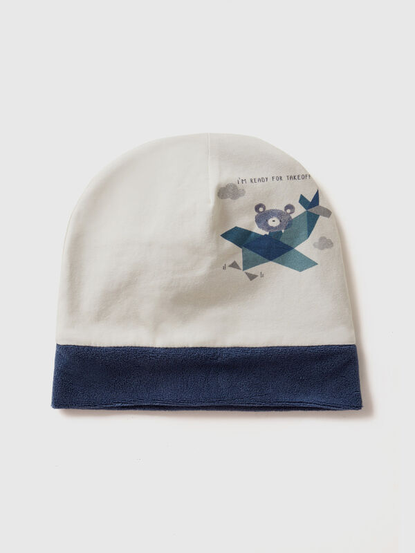 Cap in stretch cotton with print New Born (0-18 months)