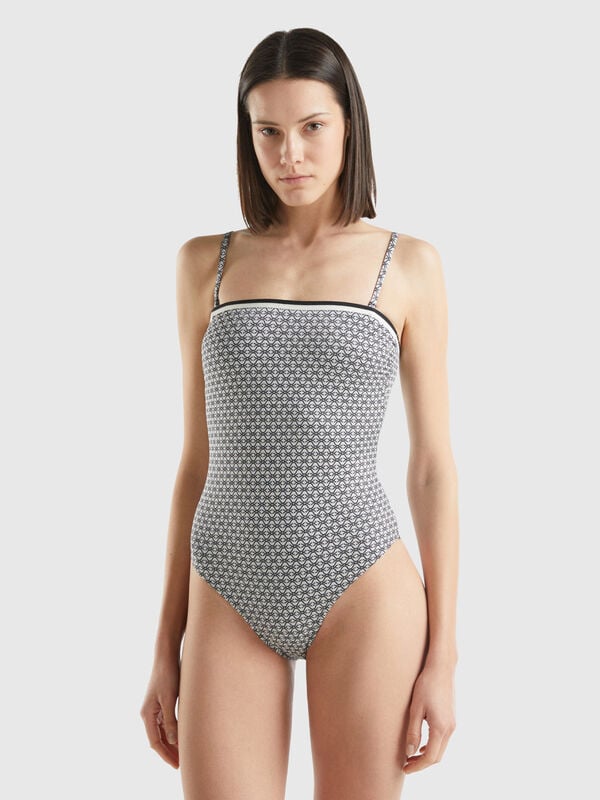 Monogram one-piece swimsuit Women