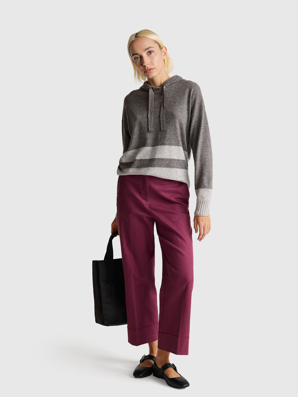 SWEATER W/HOOD Women image number null