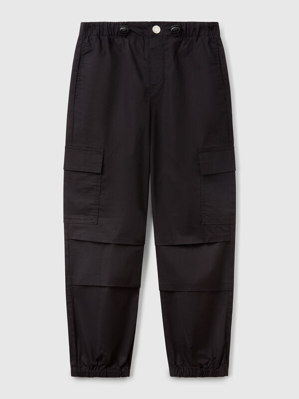 Stretch cotton cargo trousers Junior Girl