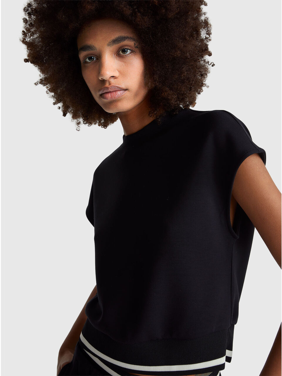 SLEEVELESS SWEATER Women image number null