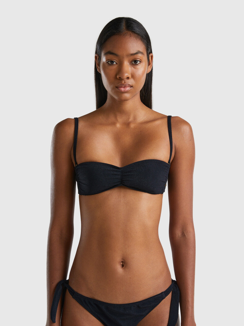 Bandeau bikini top in terry-look ECONYL®