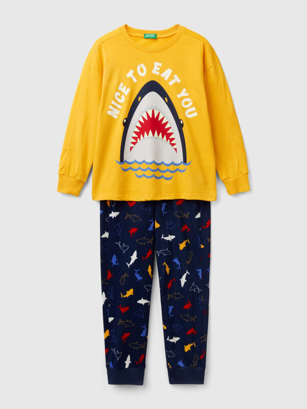 Long pyjamas in warm cotton Junior Boy