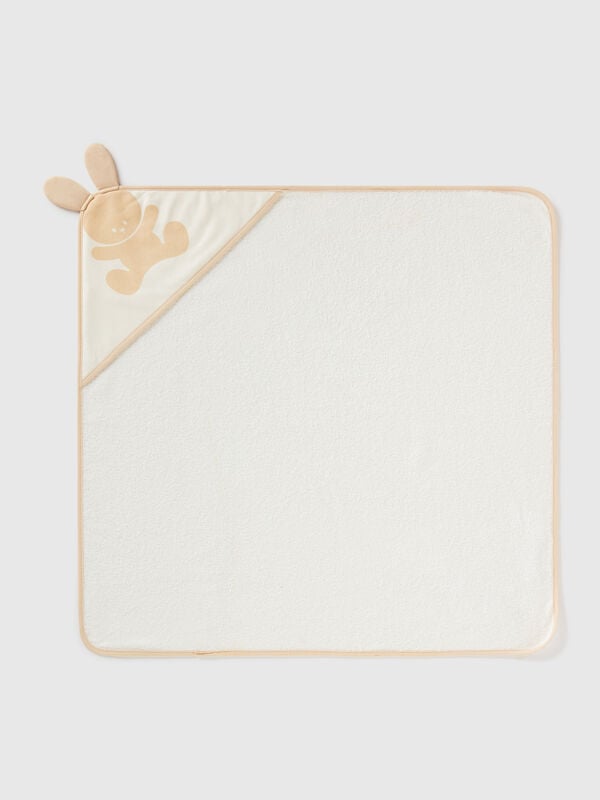 Square bathrobe in cotton terry New Born (0-18 months)