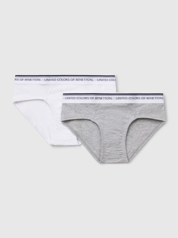 Two briefs with logoed elastic Junior Boy