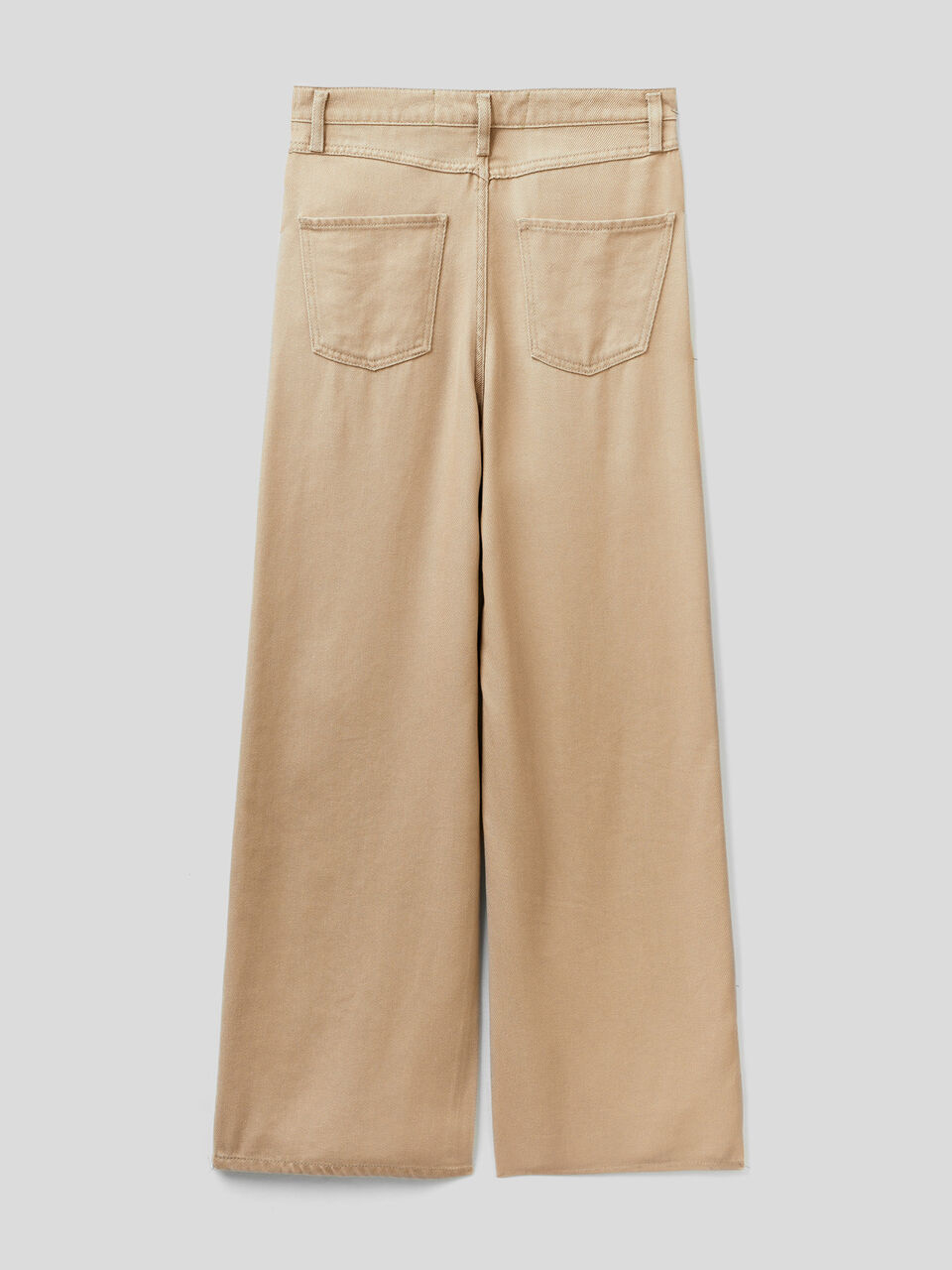 Wide leg trousers in natural fabric image number 2