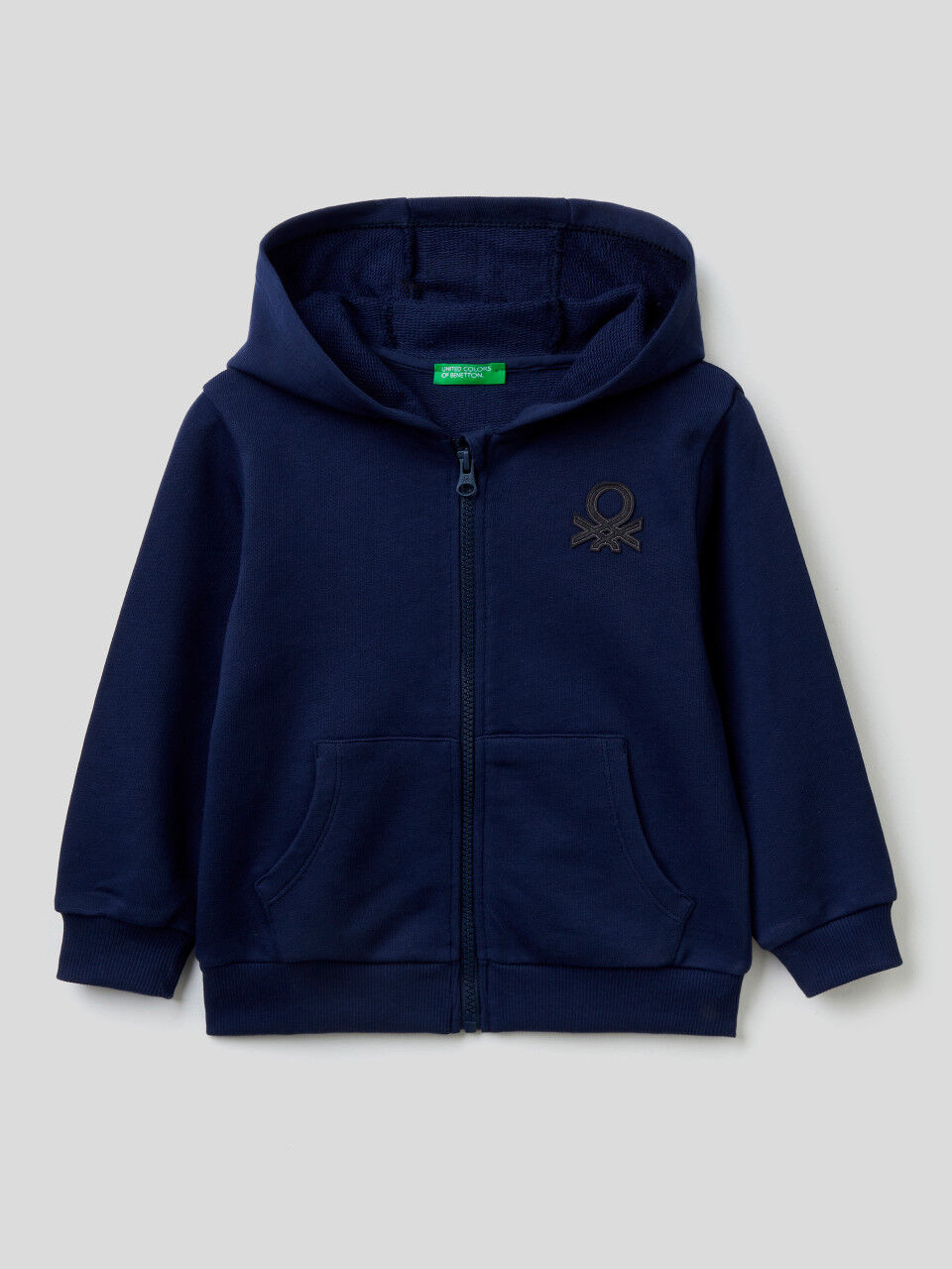 Zip-up hoodie in organic cotton