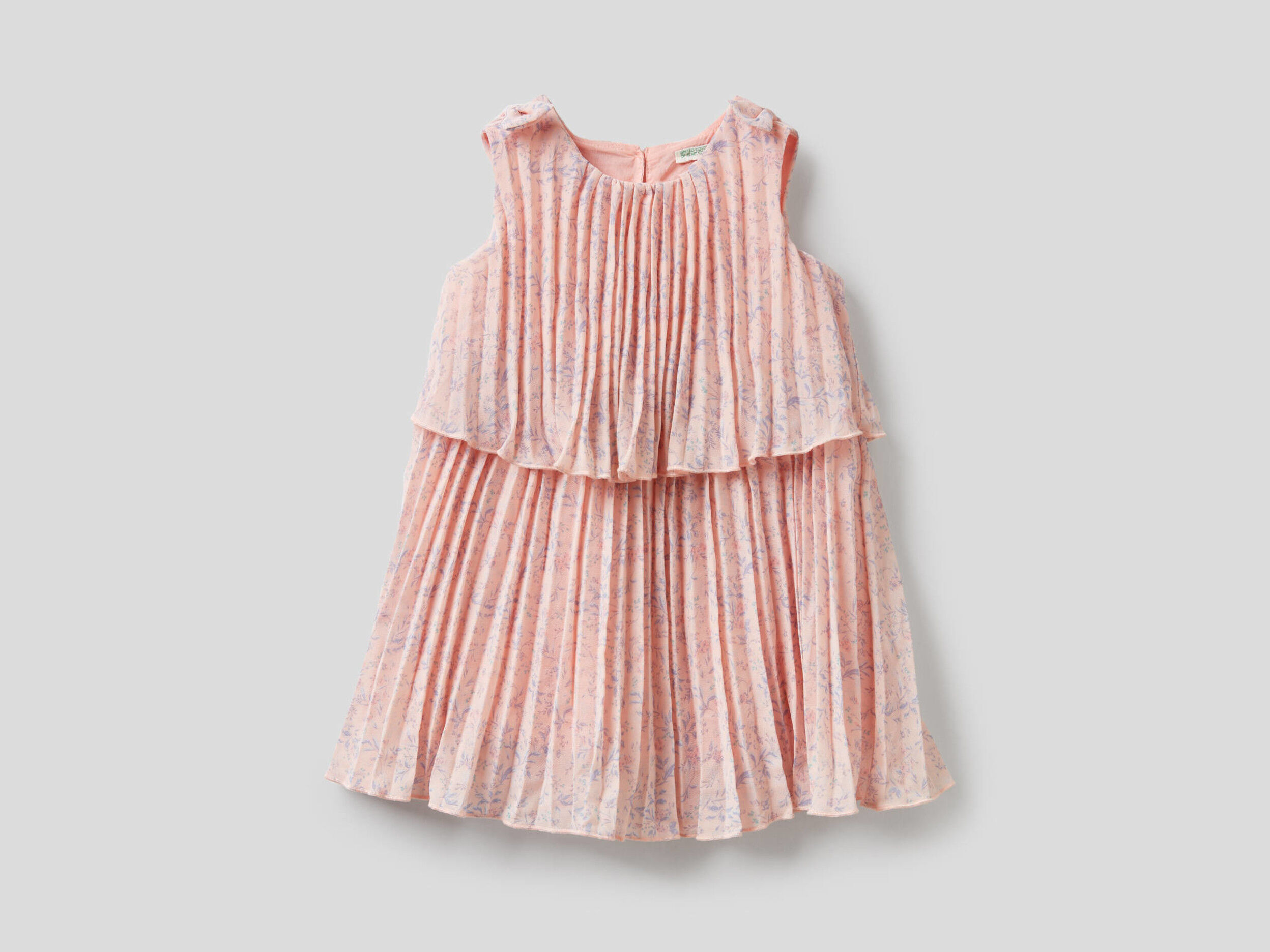 pleated dress with ruffles