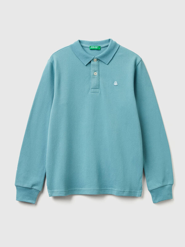Long sleeve polo in cotton  Junior Boy