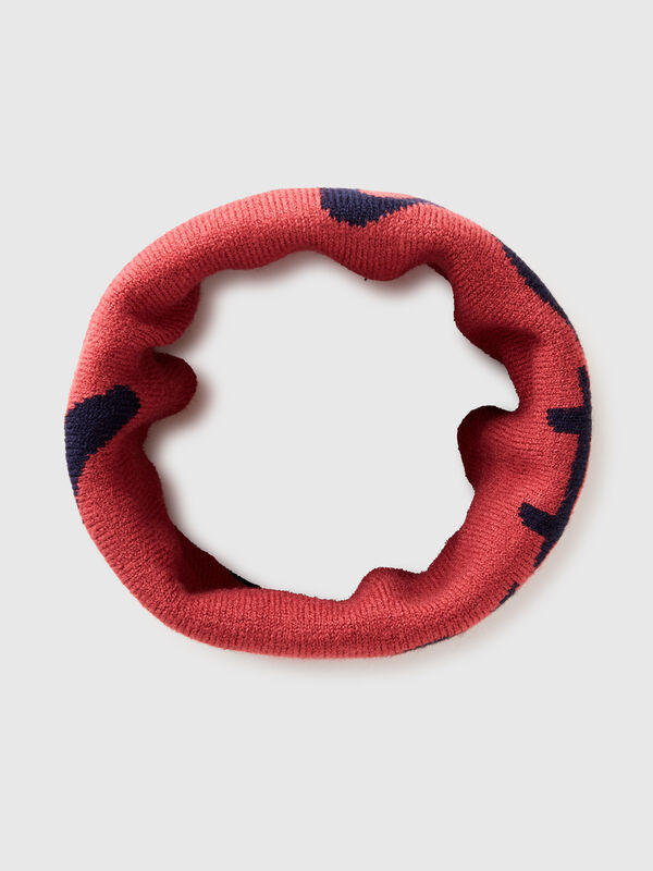 Reversible neck warmer with logo Junior Boy