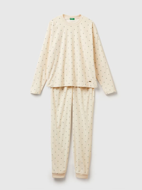 Chenille polka dot pyjamas Women