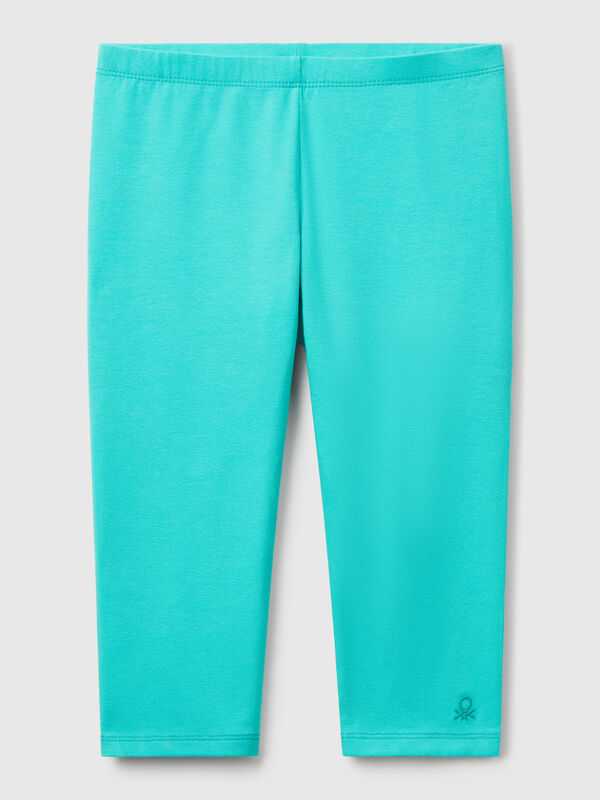 Knee-length stretch cotton leggings Junior Girl