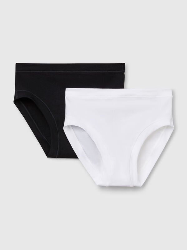Two underwear in stretch  organic cotton Junior Girl