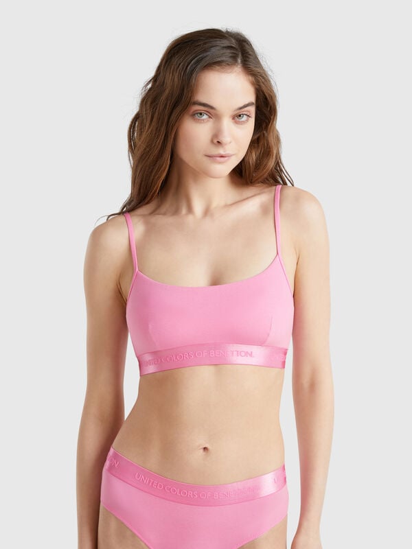 Bra in stretch cotton Women