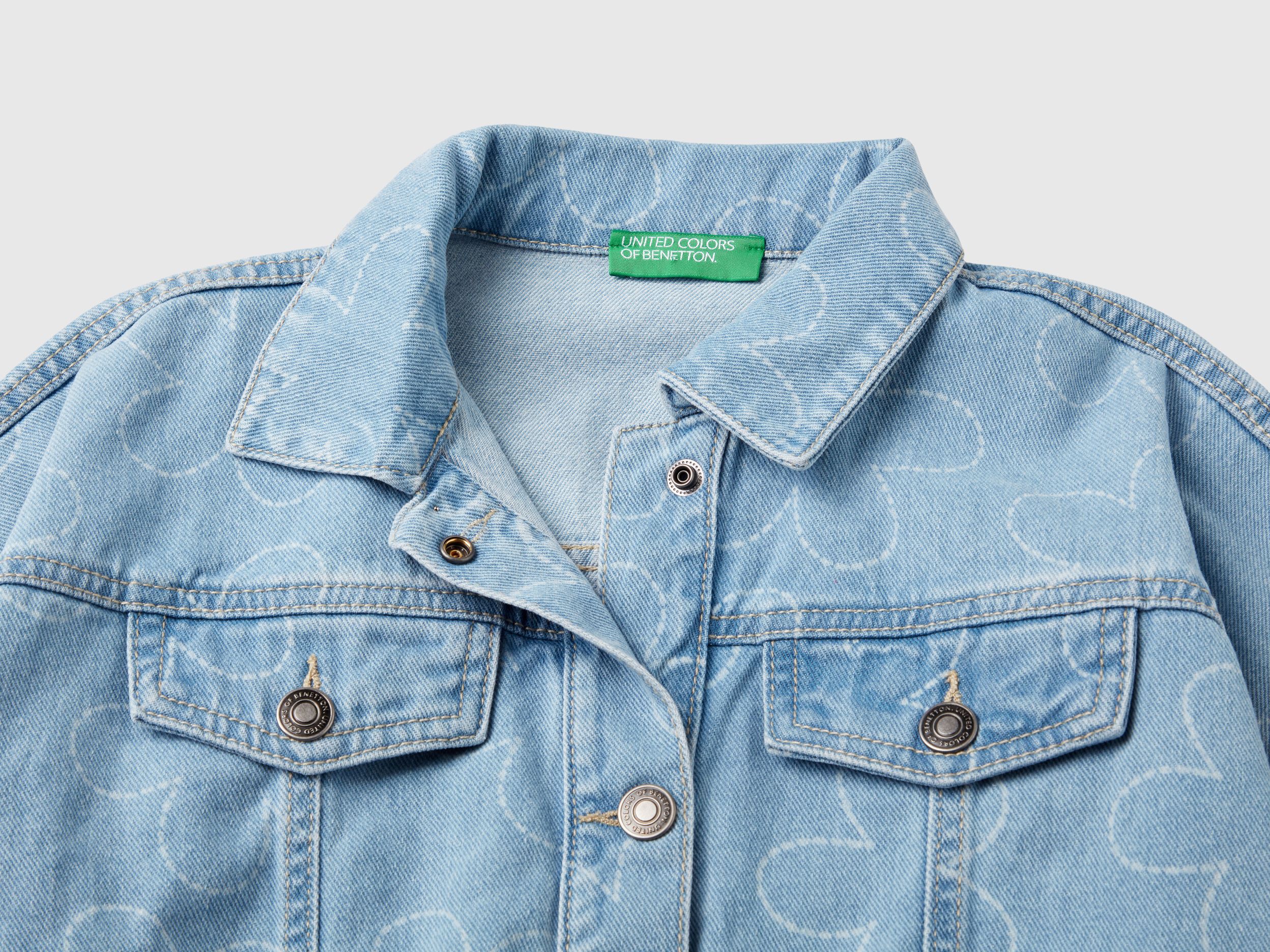 Benetton denim jacket new arrivals