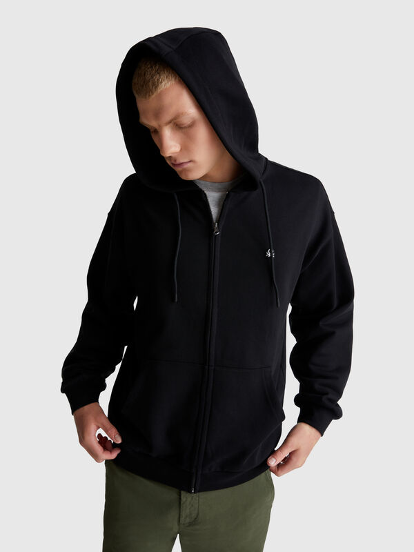 Zip-up hoodie in cotton Men