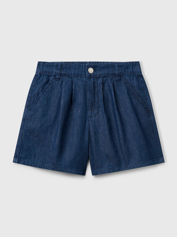 Bermudas in chambray Junior Girl